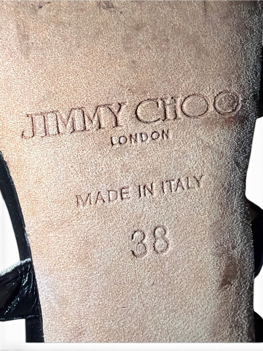 JIMMY CHOO Glenys Black Leather Cage Gladiator Heels Gold Zip - Picture 5 of 8